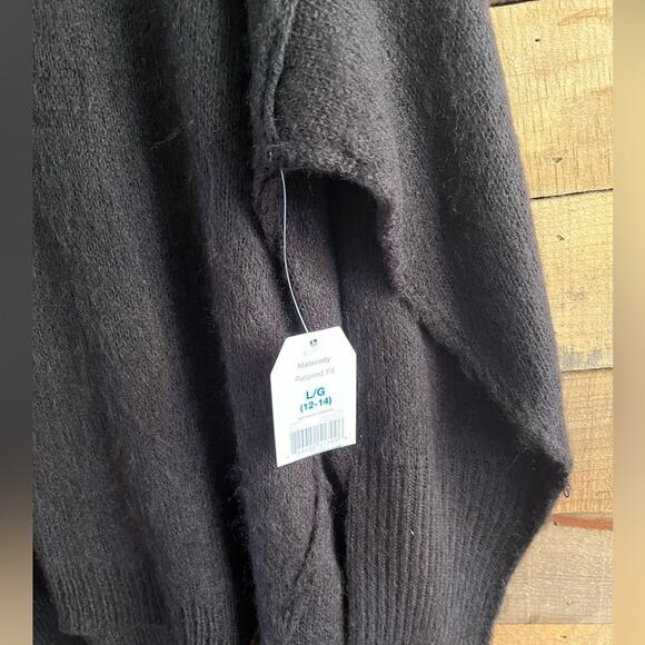 Time And Tru Black Maternity Mock Neck Sweater Size Large - Picture 8 of 11